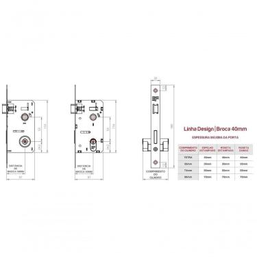 Imagem de Fechadura 3f Bella Banheiro Inox Cromada