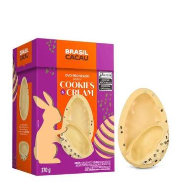 Imagem de Ovo de Páscoa Recheado Cookies & Cream 370g - Brasil Cacau