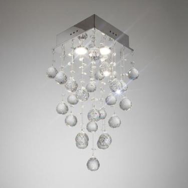 Imagem de Lustre Para Sala, Quarto, Cozinha Em Cristal K9 Base 20x20 - - Lustres