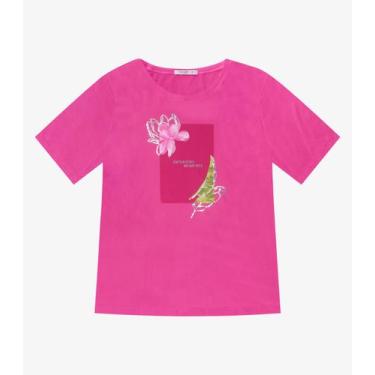 Imagem de Camiseta Feminina Plus Size Secret Glam Rosa, Plus G4, Rosa
