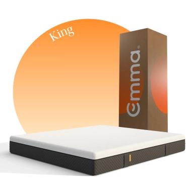 Imagem de Colchão King Emma Premium Hybrid 2.0 (193cmx203cm) - Espuma + Molas Ensacadas, 7 Zonas de Suporte, Conforto e Frescor