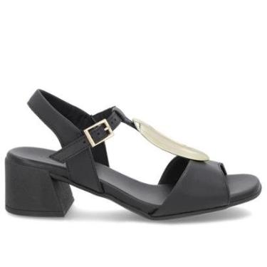 Imagem de SANDALIA USAFLEX SALTO BLOCO COURO REF AL20006 FEMININO-Feminino