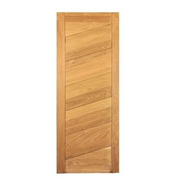 Imagem de Folha de Porta Madeira Maciça 210x82cm Sete Réguas Diagonais Angelim Jomadi Natural