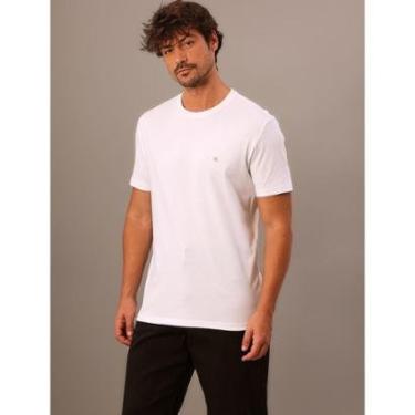 Imagem de Camiseta Manga Curta Calvin Klein Jeans Masculino Pima - Branco-Masculino
