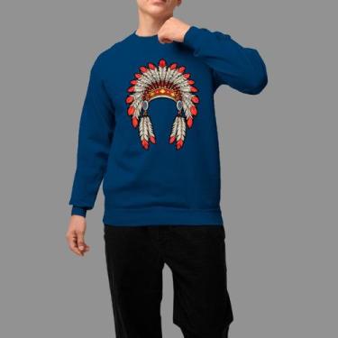 Imagem de Moletom Gola Careca Basico Casual Confortável Tecido Macio Cabeça Pena