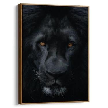 Imagem de Quadro Leão Majestoso em Noite Misteriosa e Profunda - Mioquadros, 60x