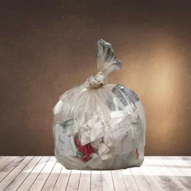 Imagem de Saco de Lixo Transparente - 200 Litros Médio 0.10 para Descarte de Resíduos em Plástico 200L para Ambientes