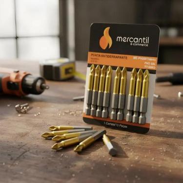 Imagem de Ponta Bits Ph2 50mm Titânio Ponteira Antiderrapante 10 Peças - Congrat