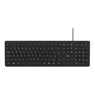 Imagem de Teclado Soft Silence Preto Com Fio Teclas Baixas Multilaser - Congratu
