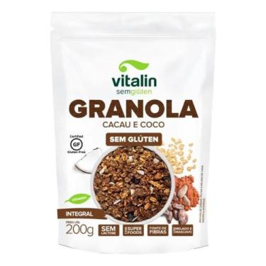 Imagem de Granola Cacau E Coco Sem glúten Vegano Integral Vitalin 200g