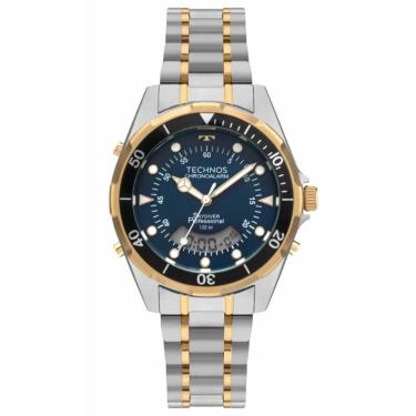 Imagem de Relógio Technos Masculino Ref: Wt2060af/1a Skydiver Anadigi Bicolor