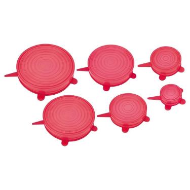Imagem de Conjunto de Tampas de Silicone Euro Home em Silicone 6 Peças para Armazenar Alimentos em Vasilhames