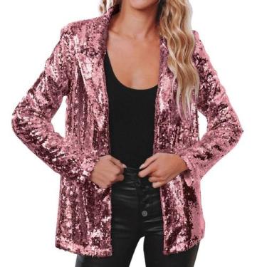 Imagem de N-C0304-Blusa Casaquinho Blazer Feminino Plus Size Paetê Festa Réveill