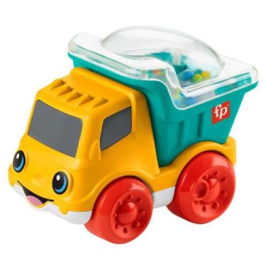 Imagem de Carrinho de Bolinhas Brinquedo P Bebês 6 Meses Amarelo HRP28 - Fisher-