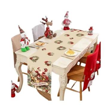 Imagem de Caminho De Mesa Vintage Retro Do Papai Noel Para Decorações De Natal 2