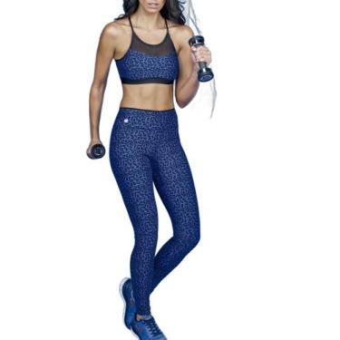 Imagem de Conjunto Duas Peças Fitness Oncinha DeMillus Top 63123 + Calça Legging