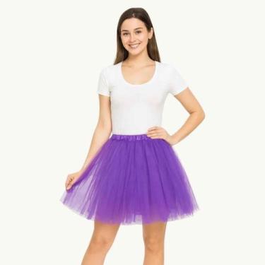 Imagem de Saia de Tule Tutu Adulta - 40cm - Extra Festas, Lilás, U