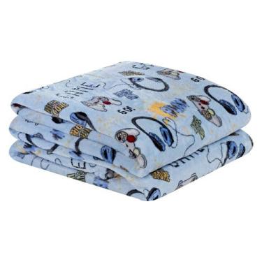 Imagem de Cobertor Carrosel Solteiro Infantil Mantinha Flannel Estampada 01 Peça