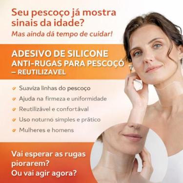 Imagem de Rugas e Velhice. Adesivo De Silicone Anti Rugas Para Pescoço Garganta 