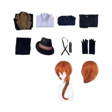 Imagem de Fantasia De Cosplay Nakahara Chuuya Tamanho Grande Com Chapéu, Uniform