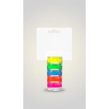 Imagem de Kit Tinta Facial Neon 5 Cores Artística 5x4g - Congratulations Store