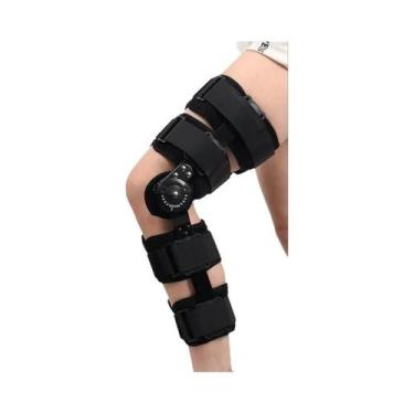 Imagem de Órtese De Joelho Articulada Ajustável Para Recuperação Pós-Cirúrgica E
