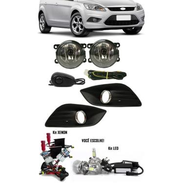 Imagem de Kit Farol de Milha Neblina Ford Focus - 2009 2010 2011 2012 2013 + Kit Xenon 6000K 8000K ou Kit Lâmpada Super LED 6000K