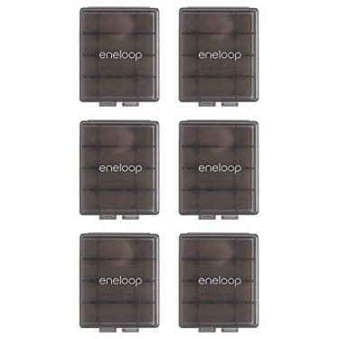 Imagem de Eneloop Capas de armazenamento de bateria Panasonic BQ-CASEK6SA pro com capacidade de bateria 4AA ou 5AAA, cinza obsidiana (pacote com 6)