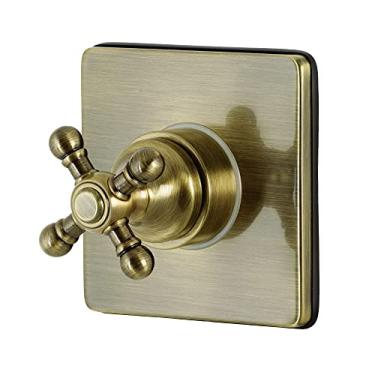 Imagem de Kingston Brass KS3043BX Válvula de desvio de três vias com kit de acabamento, latão antigo