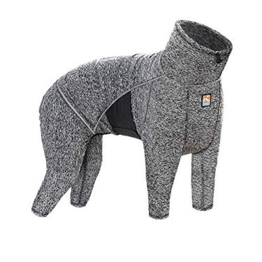 Imagem de Kurgo Body Warmer para cães | Body para cães | Roupa de recuperação | Pijama para animais de estimação | Reduz a ansiedade | Contém queda | Abertura da guia | Refletivo | Camada de base Stowe | Preto mesclado/cinza (pequeno)