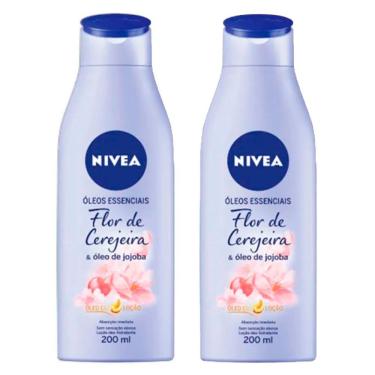 Imagem de Kit Creme Hidratante Corporal Nivea Flor de Cerejeira e Óleo de Jojoba 200ml - 2 Unidades