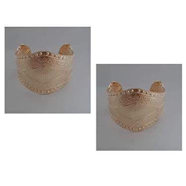 Imagem de 2 Braceletes de Metal Moda Egípcia Festas Adereço