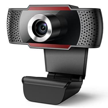 Imagem de Webcam 1080P HD com microfone, câmera de computador USB Joyacces para tablet desktop Mac PC laptop. Multi-compatíveis, para videoconferência Windows de computador, gravação e transmissão (preto vermelho)