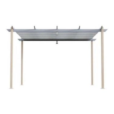 Imagem de Pergolado Aluminio Marrom E Cinza 400x282cm Premium Outdoor