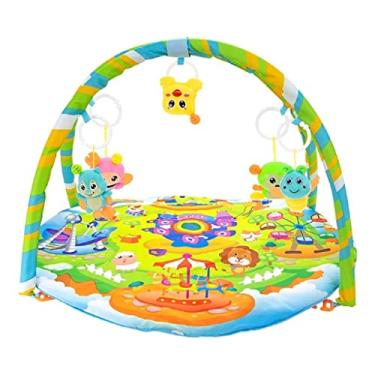 Imagem de Tapete de Atividades Infantil Bebe com Chocalho Colorido Linha Premium M5 Armarinhos