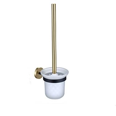 Imagem de Escova de banheiro de ouro escovado Escova de limpeza de aço inoxidável Escova sanitária de banheiro Escova de banheiro montada na parede Escova de cabo longo, escova de banheiro BGB