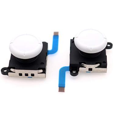 Imagem de Deal4GO Conjunto de botões de joystick analógico Joy-con Thumbstick para Nintendo Switch/Switch Lite para controle remoto (branco)