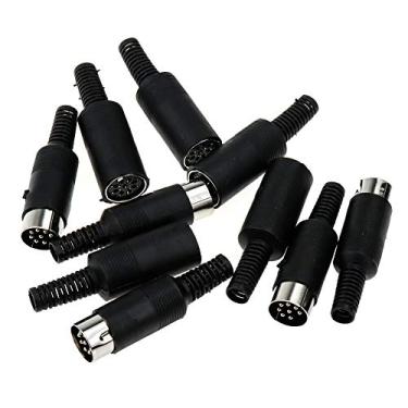 Imagem de Yohii DIN Conector AV de áudio e soquete adaptador fêmea de 8 pinos + macho – 5 pares