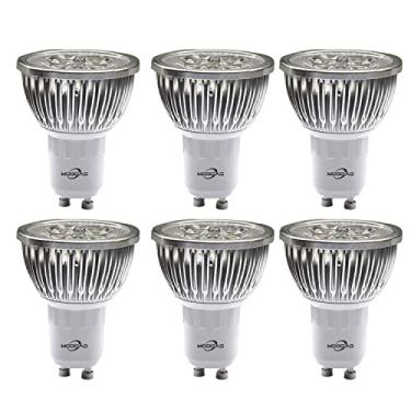 Imagem de MODOAO Lâmpadas de LED 4W GU10, Lâmpada de spot regulável, iluminação embutida, ângulo de feixe de 30 graus de 110 volts, equivalente a lâmpadas de halogênio 40W, 400LM, 3000K branco quente pacote com 6