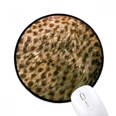 Imagem de DIYthinker Mouse pad design abstrato pena leopardo desktop escritório tapete redondo para computador