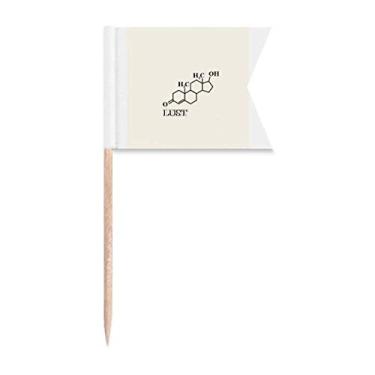 Imagem de Desire Love – Bandeiras de palito de dentes com estrutura molecular para marcação de bolo de festa, prato de queijo