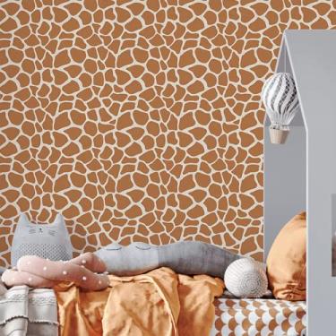 Imagem de Papel de Parede Texturizado Adesivo Lavável Girafa