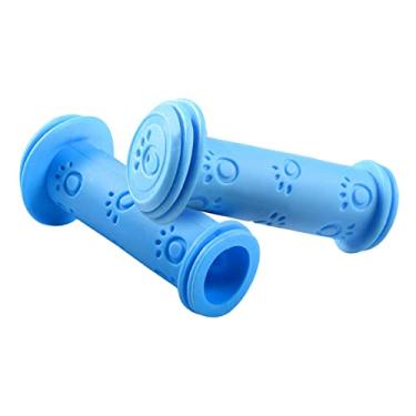Imagem de Vaveren 1 par de guidões de borracha para bicicleta de bicicleta antiderrapante à prova d'água triciclo guidão para crianças crianças ciclismo guidão, azul