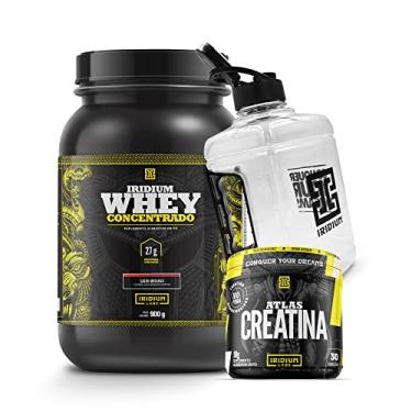 Imagem de Kit Whey Protein Concentrado + Creatina 90g + Galão 1,5L- Iridium Labs Sabor:Morango