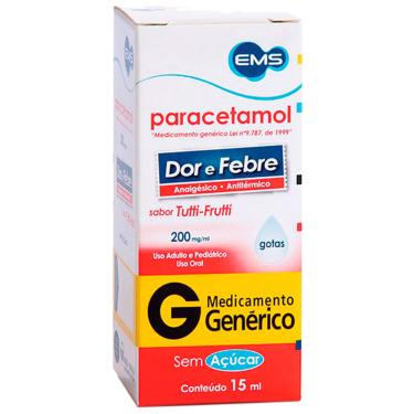 Imagem de Paracetamol 200mg/ml Solução Oral 15ml EMS Genérico 15ml