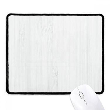 Imagem de Mouse pad de fundo com estampa de veias de madeira branca com bordas costuradas Tapete de borracha para jogos
