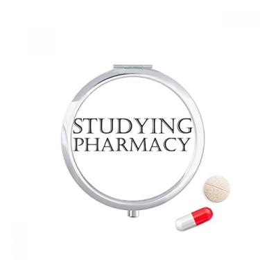 Imagem de Caixa de armazenamento de medicamentos para estudar farmácia com frases curtas