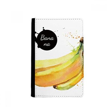 Imagem de Porta-passaporte Banana Aquarela Fruit Tasty Health Notecase Burse Capa carteira porta-cartões