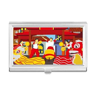 Imagem de Porta-cartões de visita chinesa personalizada China Town, porta-cartões e carteira de bolso