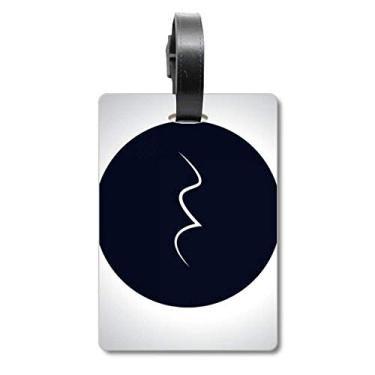 Imagem de White Music Quarto Rest Bolsa Preta Etiqueta para Bagagem Cartão de Bagagem Scutcheon Etiqueta